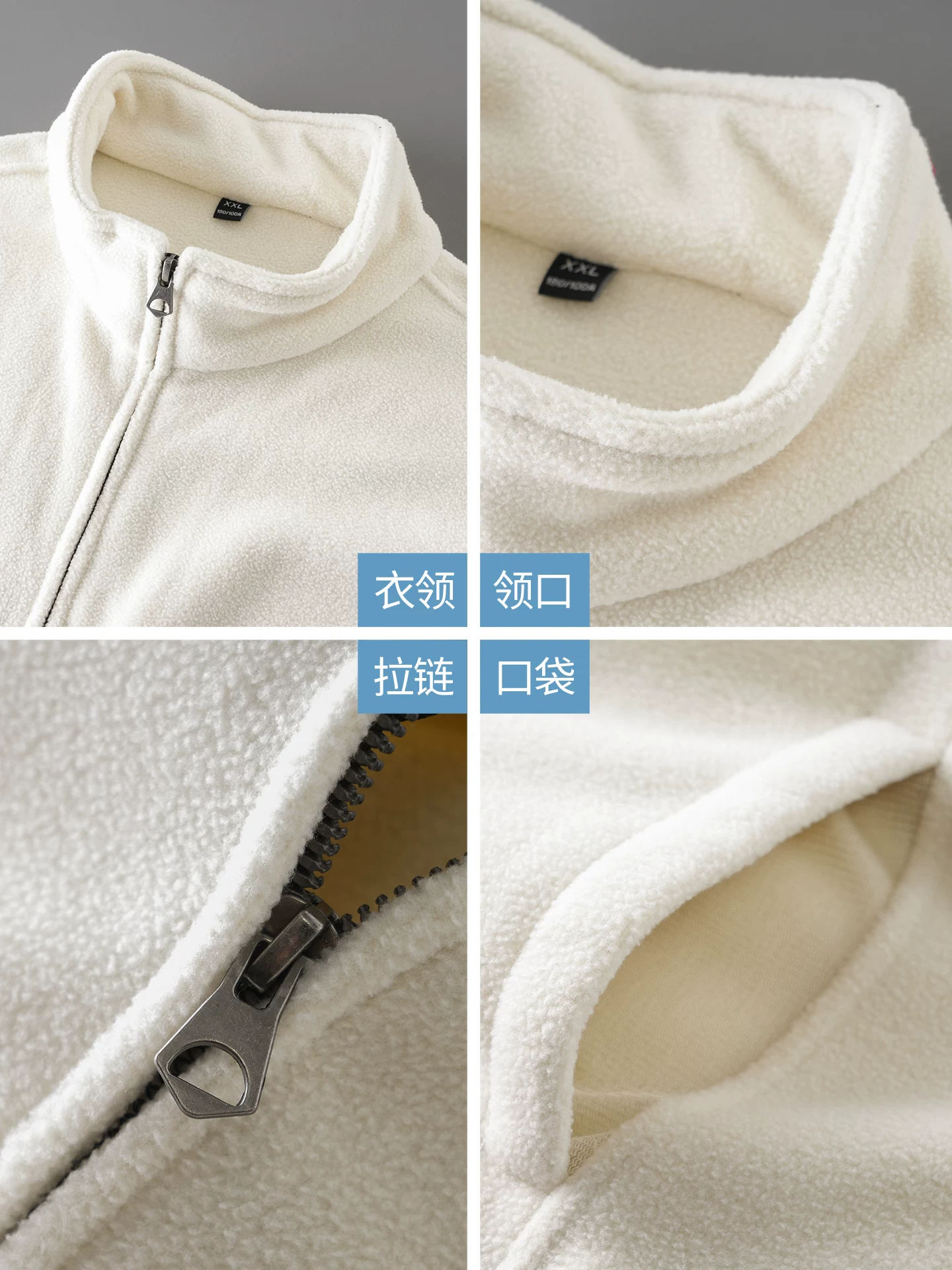 Áo vest nỉ hạng nặng OMZM320G dành cho nam, áo vest nỉ giữ ấm mùa thu đông, áo khoác vest cổ đứng rộng rãi