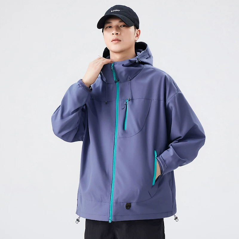 Áo khoác nam Fairyland Green Jacket 2025 Mới Xuân Thu Ngoài Trời Chống Thấm Nước Đi Bộ Đường Dài Và Leo Núi Áo khoác bảo hộ lao động