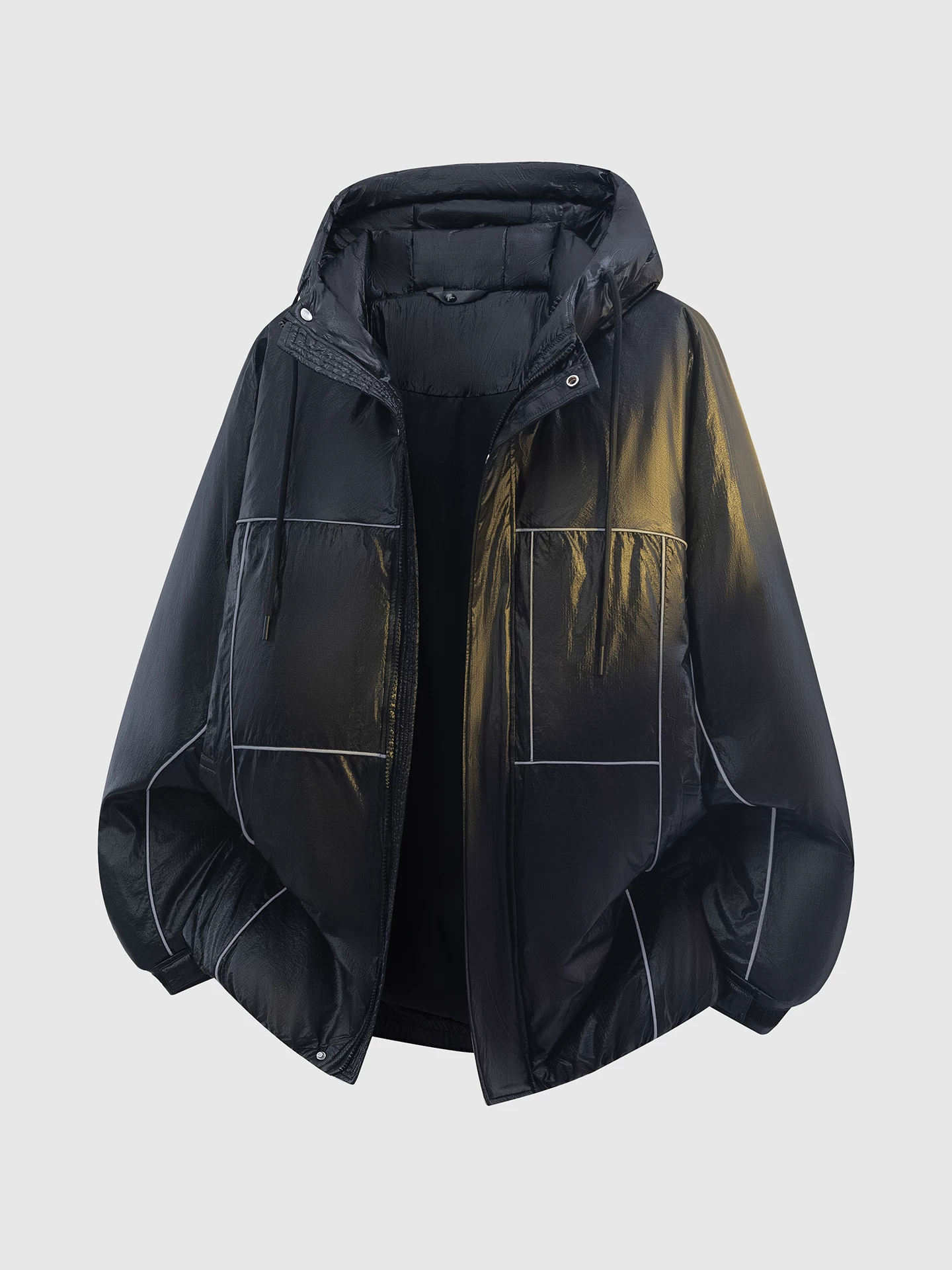 Áo khoác có mũ trùm đầu bằng lông vịt OMZM dành cho nam, áo khoác phao mùa đông nhẹ và ấm áp, áo khoác chống lạnh đa năng dày dặn kiểu cổ điển.