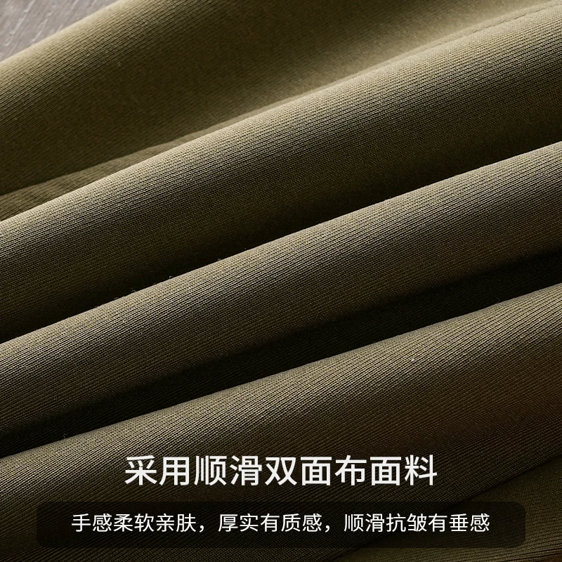 Quần thể thao hạng nặng OMZM dành cho nam, mùa thu đông, chống nhăn, quần ống côn, quần dài dáng rộng, thẳng, thể thao, thường ngày