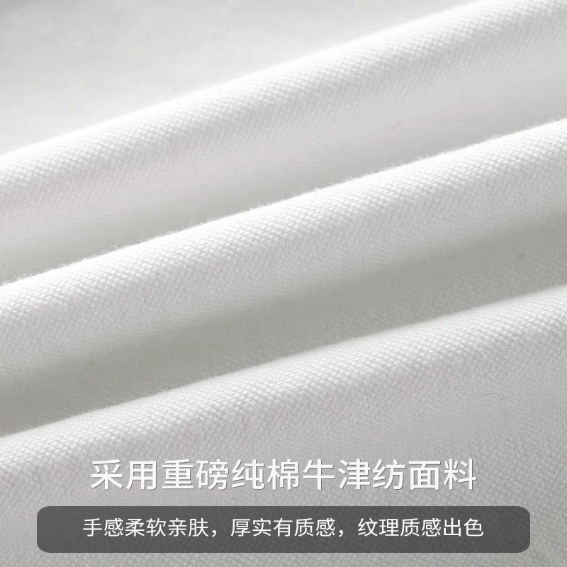 Áo sơ mi nam cotton Oxford dày dặn 350G kiểu Mỹ, tay dài, màu trắng, mùa xuân mới, phong cách thường ngày, áo khoác công sở
