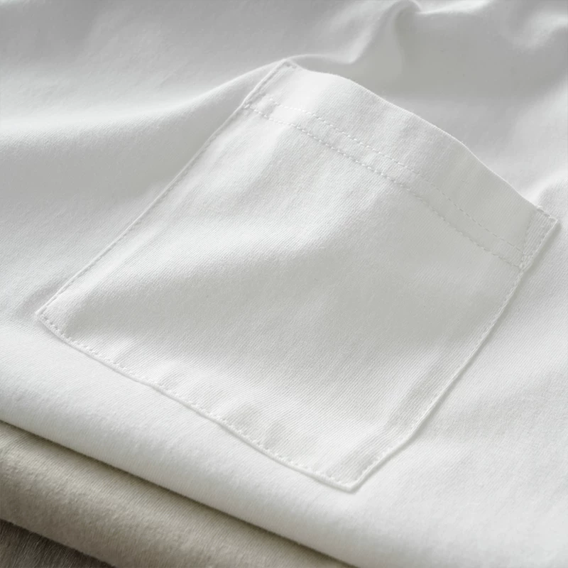 Áo thun nam tay dài, chất liệu cotton 100%, kiểu dáng rộng rãi cổ tròn, phong cách Mỹ, màu trơn, size 230G, mùa xuân 2025.