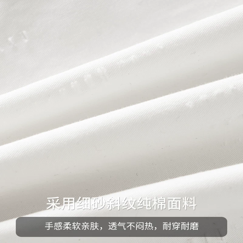 Áo sơ mi công sở bằng cotton nguyên chất kiểu Mỹ OMZM dành cho nam, áo sơ mi trắng màu trơn mùa xuân thu, áo khoác dài tay cổ bẻ dáng rộng thông thường