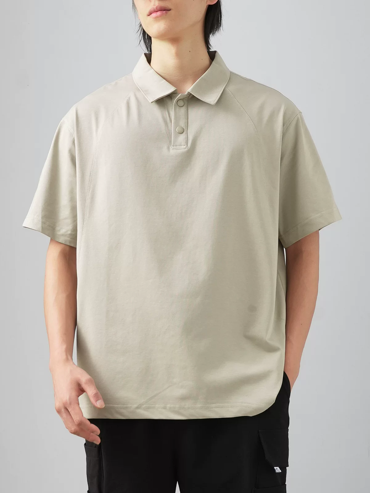 Áo sơ mi Solona POLO phong cách Mỹ mát mẻ ngắn tay dành cho nam mùa hè áo thun dáng rộng có cổ chống nắng kháng khuẩn màu trơn nửa tay