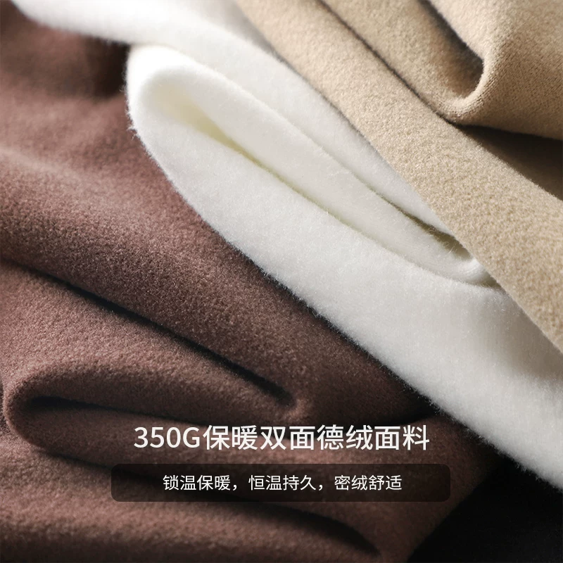 Áo sơ mi giữ nhiệt hai mặt cổ tròn kiểu Mỹ dành cho nam, quần áo giữ ấm dày dặn mùa thu đông, áo thun dài tay hạng nặng 350G.