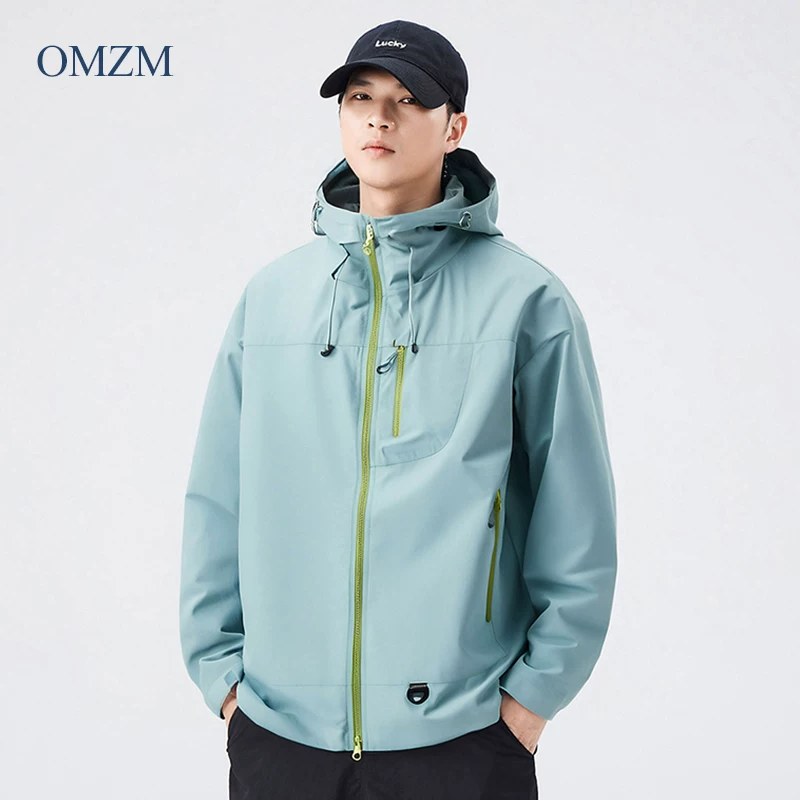 Áo khoác nam Fairyland Green Jacket 2025 Mới Xuân Thu Ngoài Trời Chống Thấm Nước Đi Bộ Đường Dài Và Leo Núi Áo khoác bảo hộ lao động