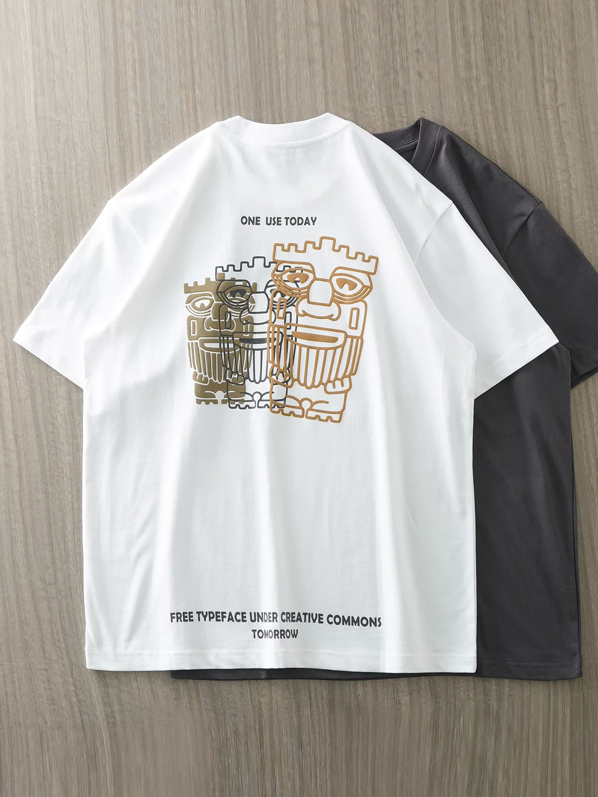 [In Ấn Độ] Áo thun ngắn tay bằng cotton nguyên chất hạng nặng kiểu Mỹ dành cho nam, áo lót cổ tròn cổ điển mùa hè, áo thun nửa tay.