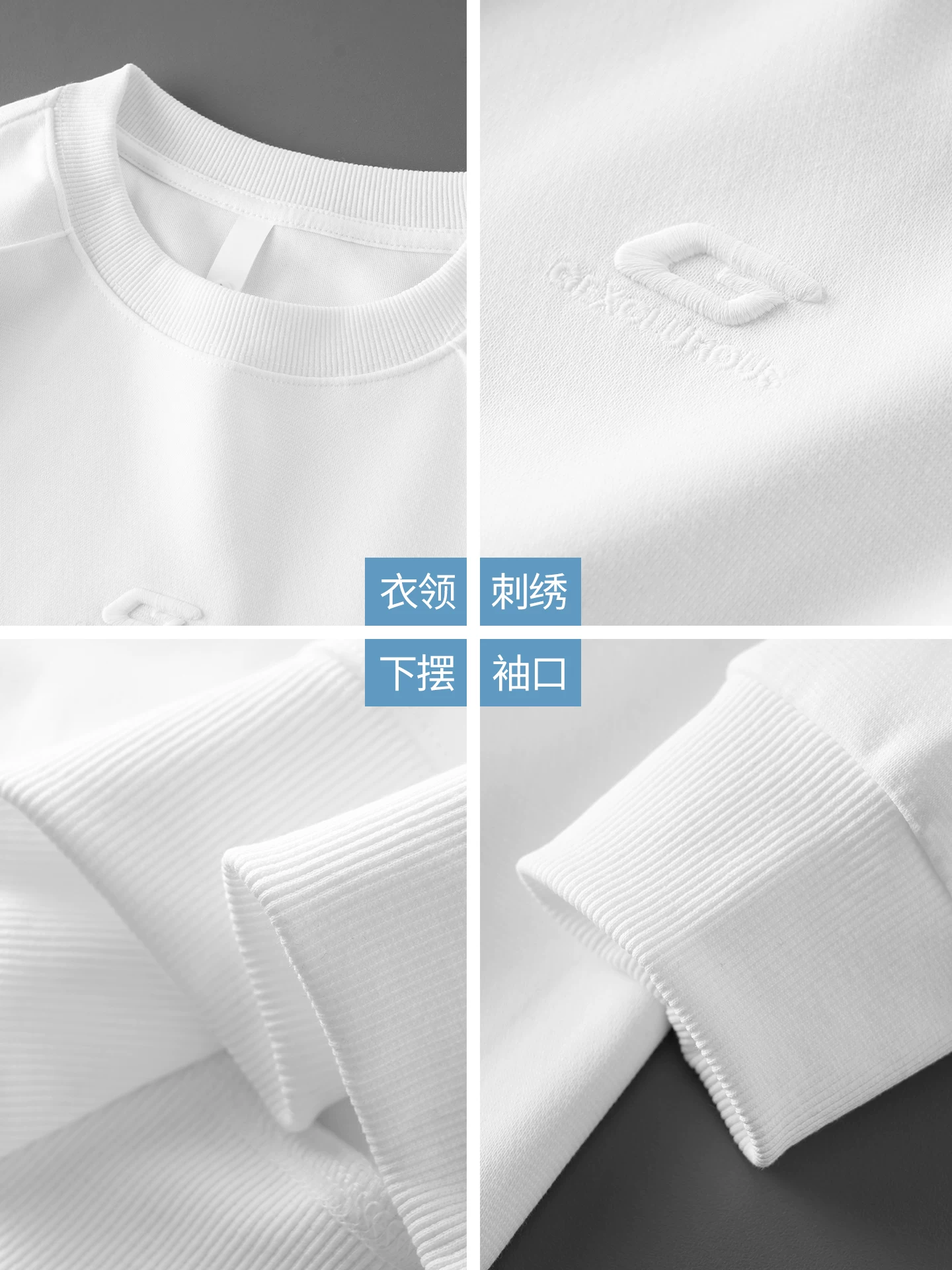 Áo nỉ cổ tròn thêu nặng OMZM dành cho nam, thiết kế mùa thu, áo khoác dài tay chắp vá được thiết kế lại, áo sơ mi không mũ trùm đầu