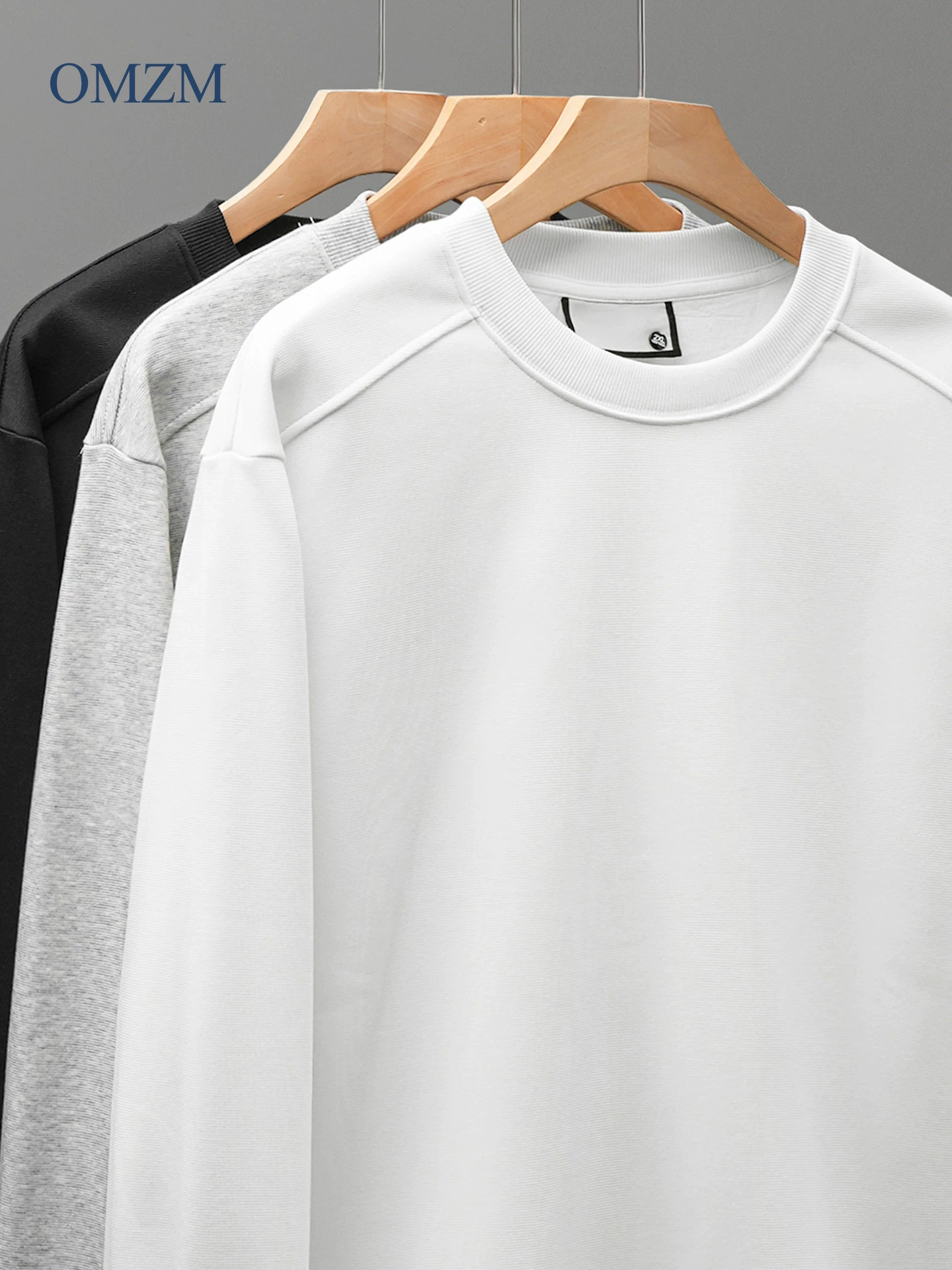 Áo nỉ dày dặn OMZM360G dành cho nam, kiểu dáng mùa đông phong cách Mỹ, thiết kế giả hai lớp, tay dài, dày dặn, giữ ấm.