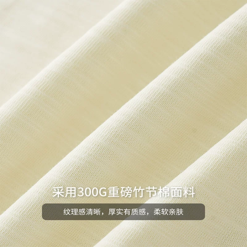 Áo thun dài tay chất liệu cotton tre dày 300G kiểu Mỹ dành cho nam, áo thun in chữ cổ điển mùa xuân thu, kiểu dáng rộng rãi