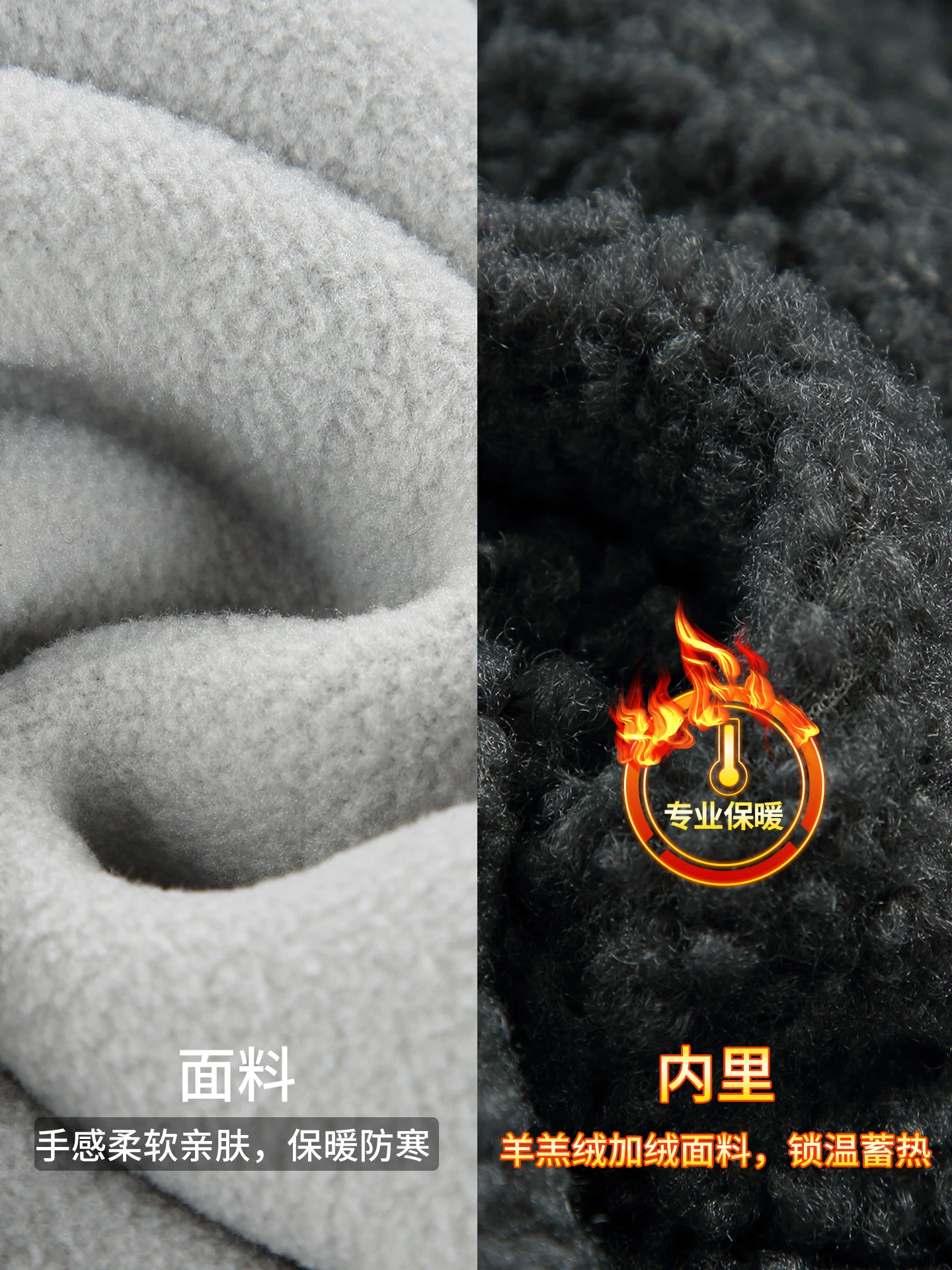 Áo khoác cotton có mũ trùm đầu bằng lông cừu OMZM dành cho nam giới trong mùa đông, lót lông cừu và dày dặn, áo len cardigan phối màu, lông cừu hai mặt, áo khoác cardigan ấm áp