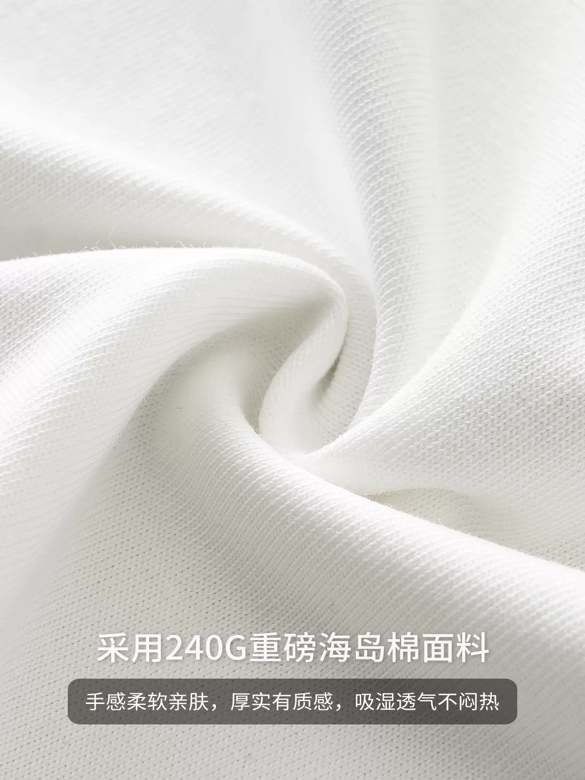 【Little Savage Embroidery】Áo thun ngắn tay hạng nặng 240G dành cho nam, Áo thun nửa tay cổ tròn bằng cotton Summer Island