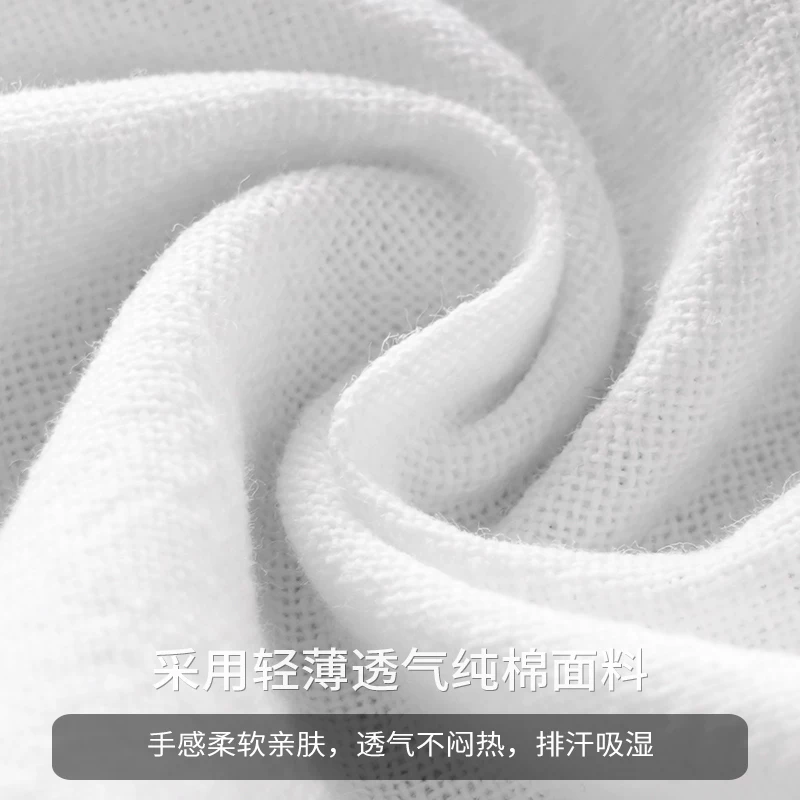Áo thun cổ Henry bằng cotton nguyên chất kiểu Mỹ của OMZM dành cho nam, tay ngắn, nhẹ, cổ đứng mùa hè, áo thun nửa tay màu trắng kiểu old money.