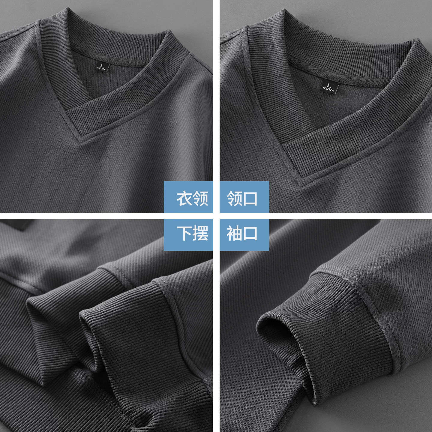 Áo len cổ chữ V hạng nặng OMZM380G dành cho bé trai, áo chui đầu dài tay lệch vai phong cách cổ điển kiểu Mỹ mùa thu