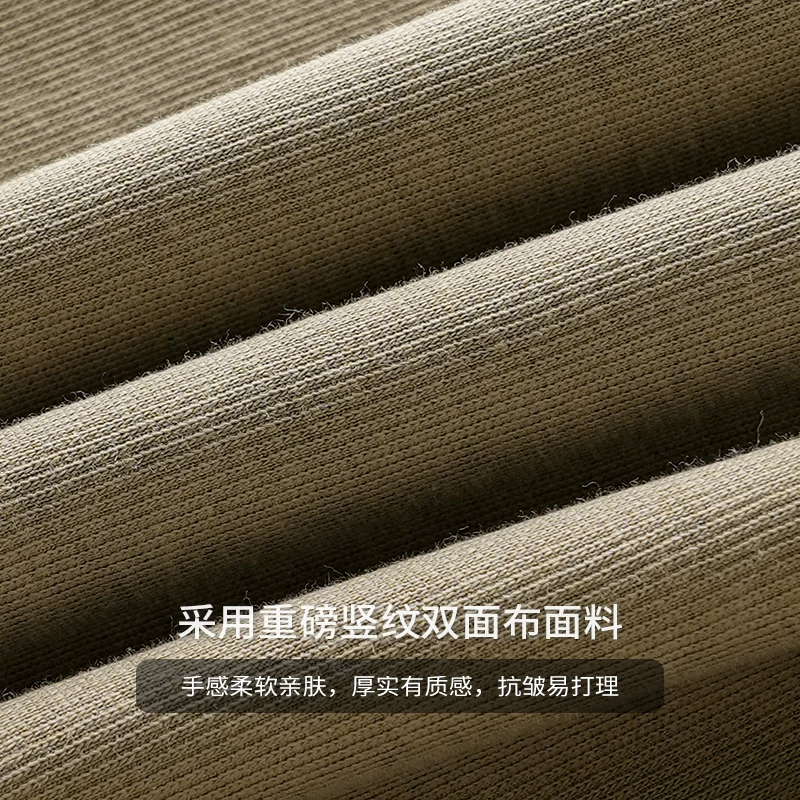 Quần âu nam OMZM460G chất liệu dày dặn, kiểu dáng mới thu đông 2024, quần ống rộng suông, quần thể thao dài chấm đất