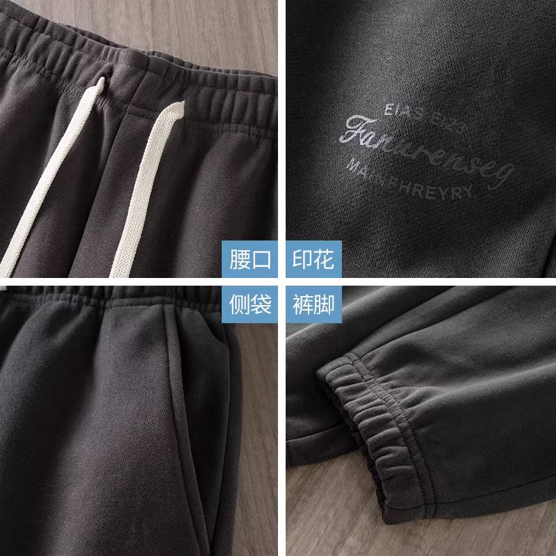 Quần jogger nỉ dày dặn OMZM460G dành cho nam, mùa thu đông 2024, quần thể thao dày dặn, quần nỉ ấm áp.