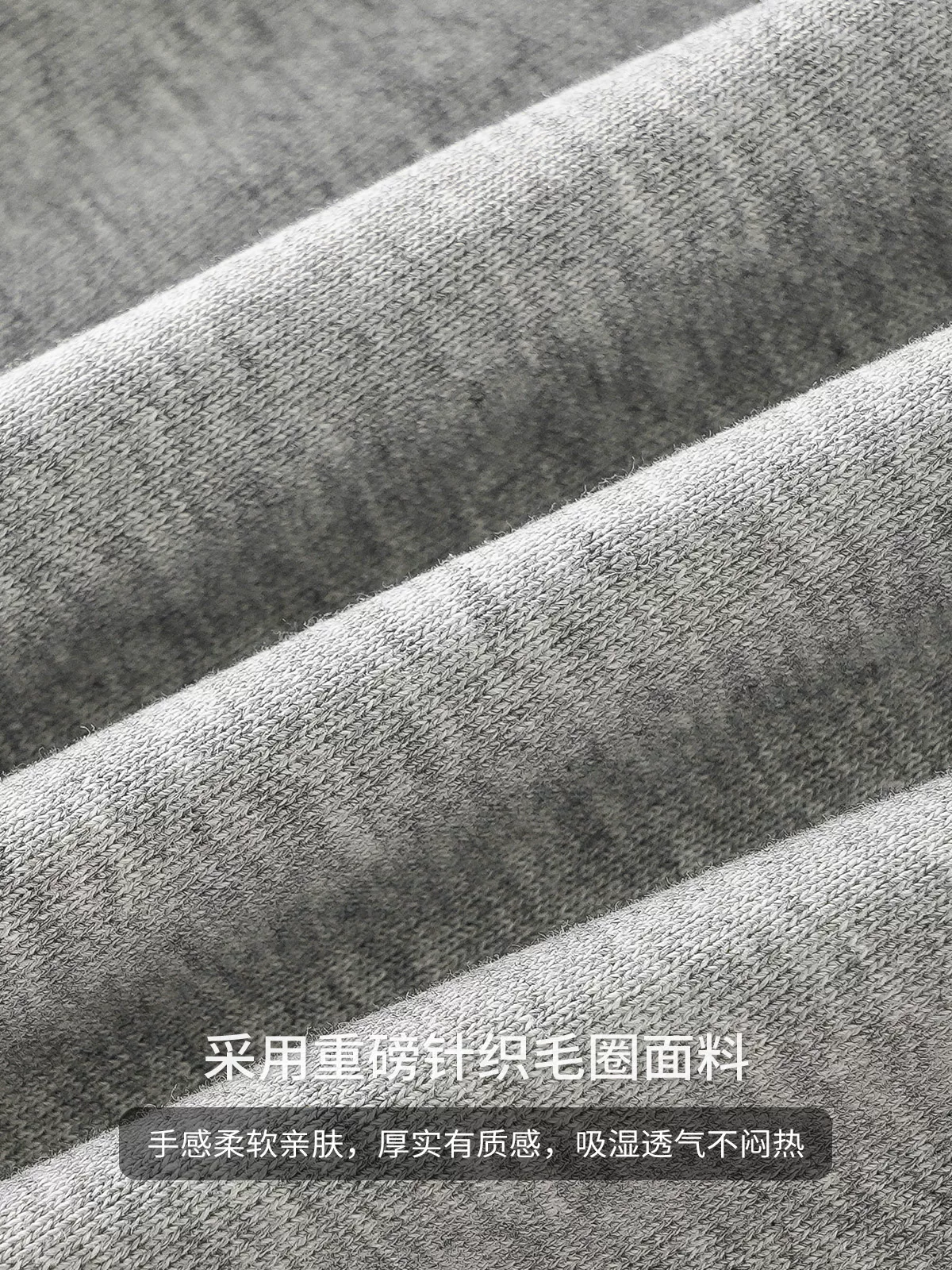 Quần thể thao chất liệu terry hạng nặng kiểu Mỹ của OMZM dành cho nam, quần ống rộng dáng thẳng rộng rãi mùa hè, quần dài thể thao màu xám đường phố cao cấp