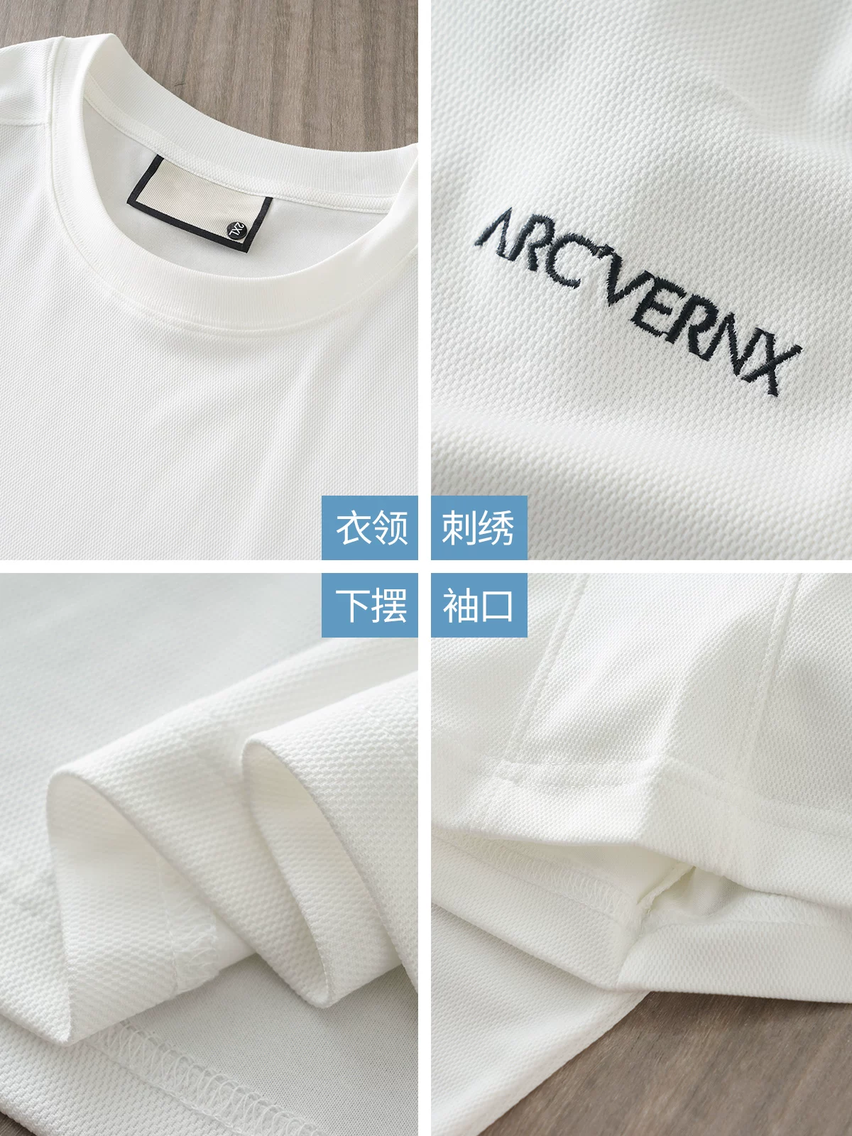 [Mesh Breathable T] Áo thun nam kiểu Mỹ bằng vải lụa băng nhanh khô, tay ngắn, kiểu dáng mùa hè mỏng, thêu chữ trẻ trung nửa tay