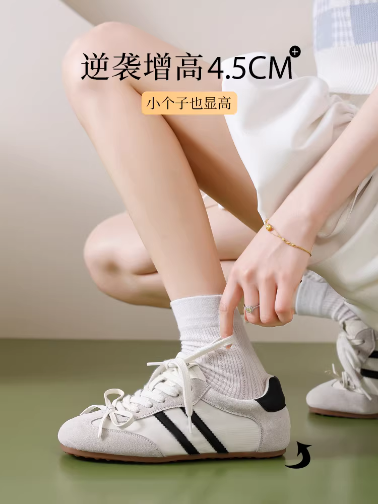 Giày thể thao nữ Daphne màu đỏ, kiểu dáng cổ điển, nhẹ, thoải mái, mùa thu năm 2025.