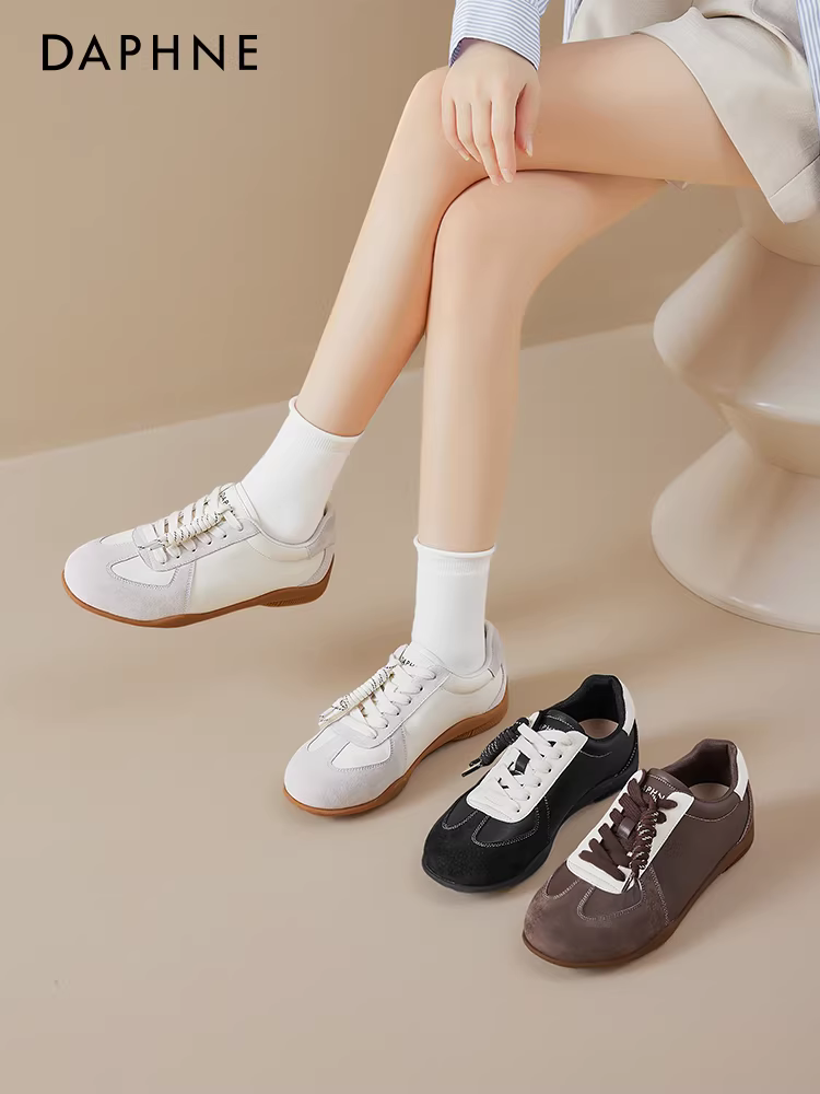 Giày tập ballet Daphne màu đen dành cho nữ, mẫu mới thu đông 2025, kiểu dáng đơn giản, đa năng, nhẹ nhàng.