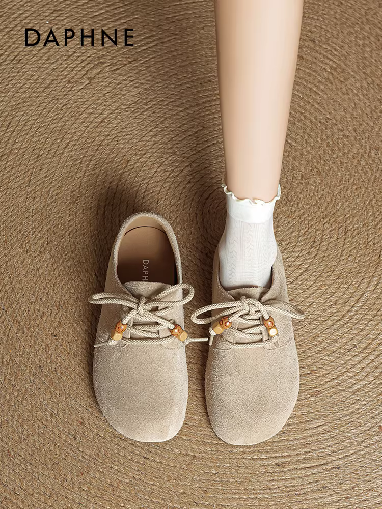 Giày Birkenstock nữ Daphne cao cấp, kiểu mới thu đông 2025, đế mềm, êm chân, kiểu lười, đế bằng.