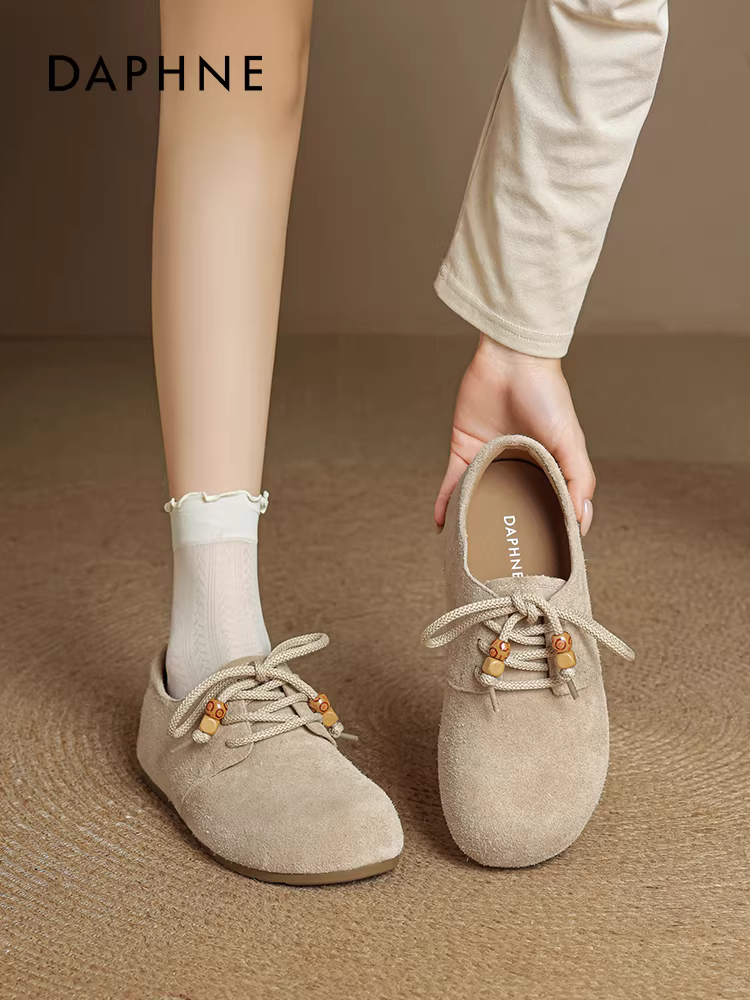 Giày Birkenstock nữ Daphne cao cấp, kiểu mới thu đông 2025, đế mềm, êm chân, kiểu lười, đế bằng.