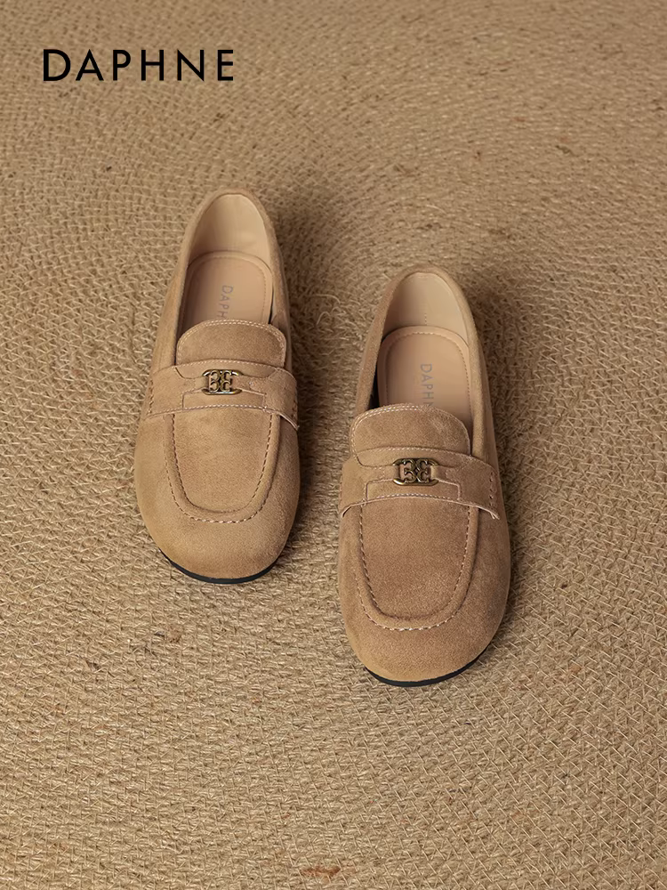 Giày Daphne retro Birkenstock nữ 2025 kiểu thu mới phong cách cổ điển sang trọng, giày lười đế mềm, giày bầu, kiểu xỏ ngón