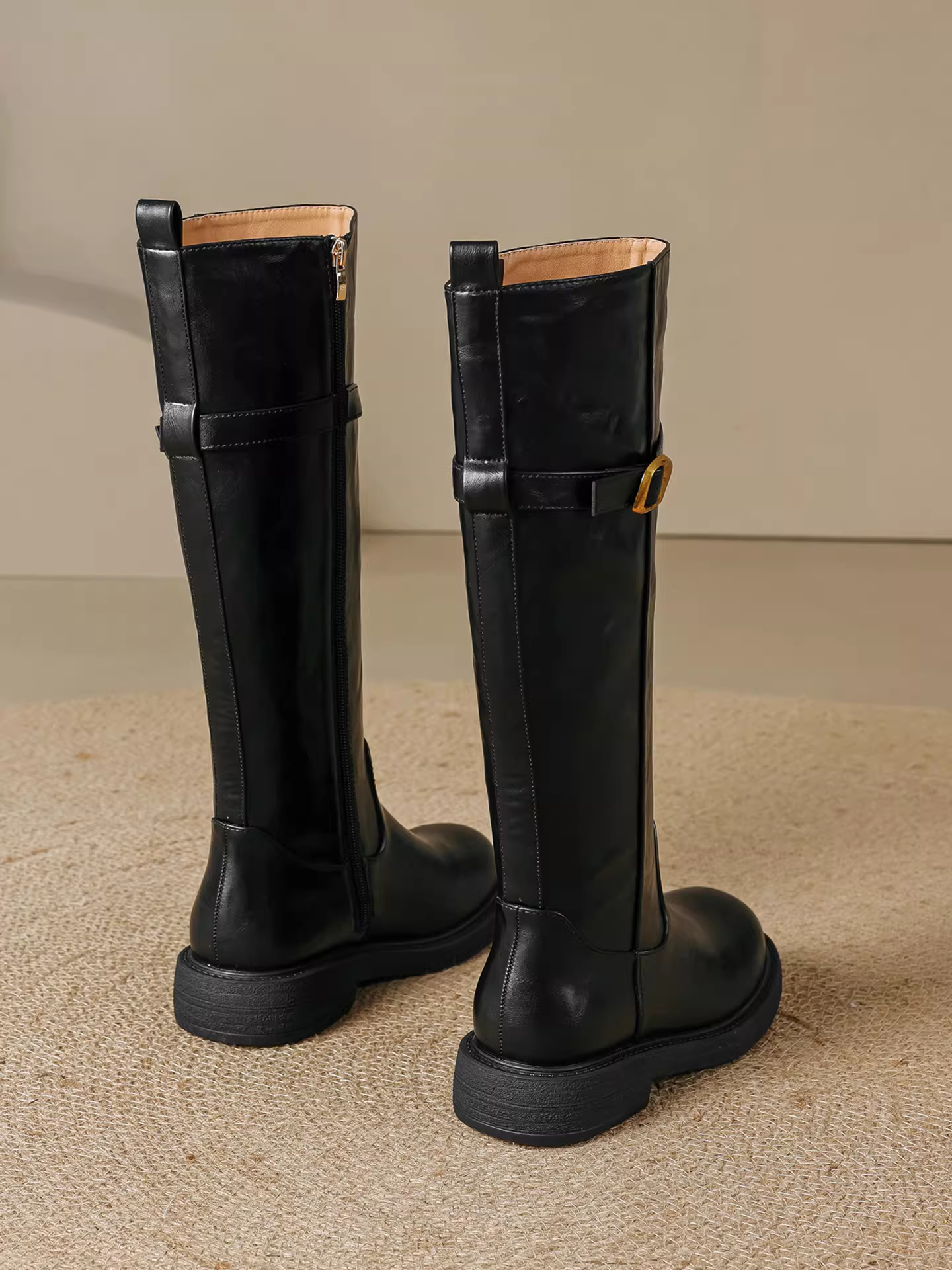 Giày bốt đen Daphne bốt dài nữ 2025 bốt cao rất đẹp bốt nữ mùa thu bốt cưỡi ngựa bốt dài thon gọn