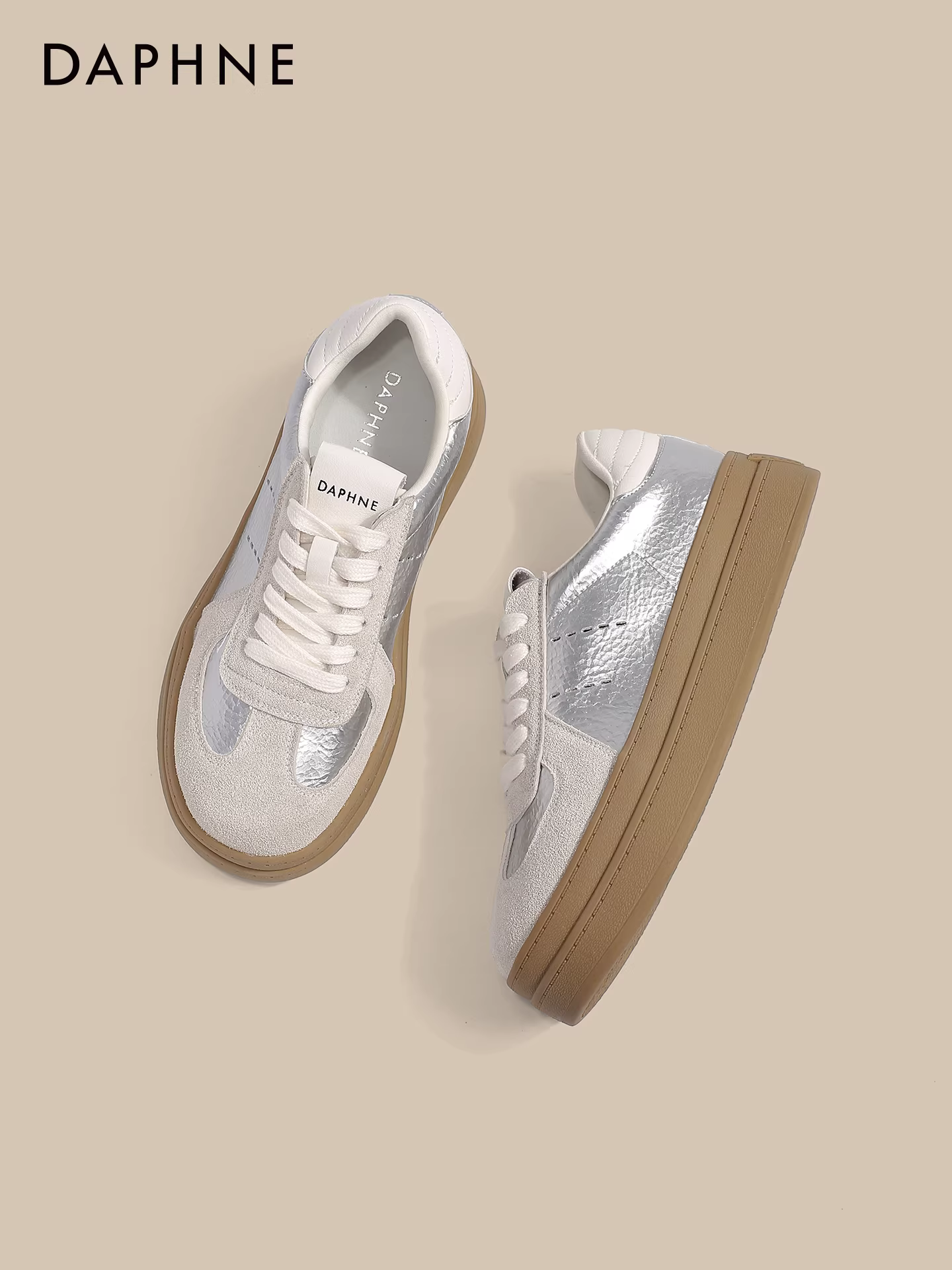 Giày tập Daphne dành cho nữ, giày thể thao nữ đế dày mùa thu mới 2025, giày thể thao tăng chiều cao, kiểu dáng năng động.