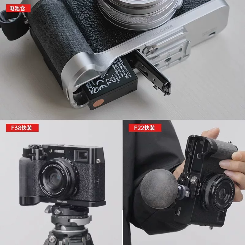 【Ưu đãi hấp dẫn】Tay cầm hình chữ L FALCAM F22 dành cho máy ảnh Fujifilm X100VI, tấm đế máy ảnh, phụ kiện lồng máy ảnh, phụ kiện mở rộng máy ảnh, phụ kiện tháo lắp nhanh.