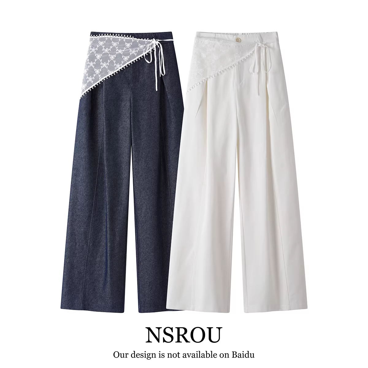 Quần jean ống thẳng màu trắng giản dị phong cách Hàn Quốc dành cho nữ, quần ống rộng dáng rộng dáng rộng mùa xuân thu