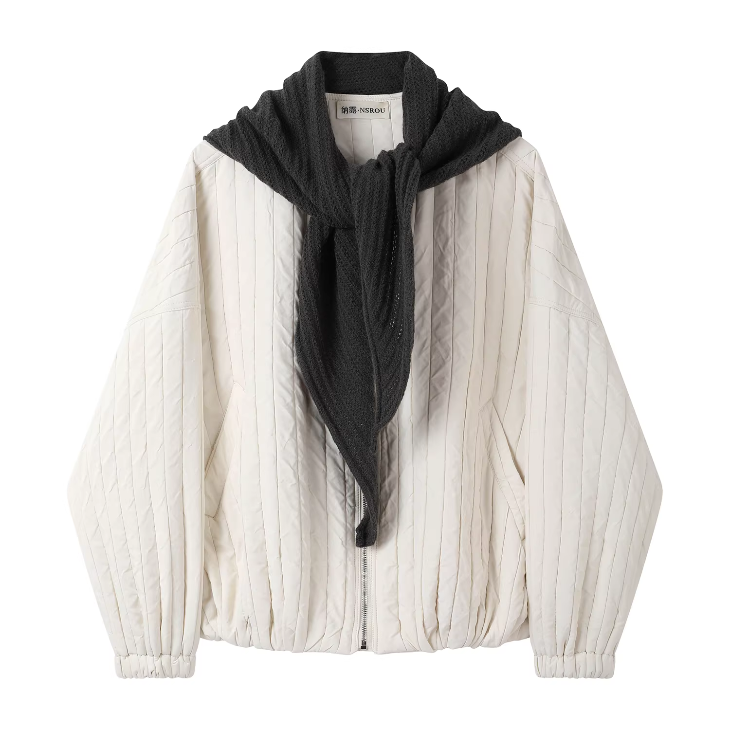 Áo khoác cotton ngắn thiết kế rộng rãi và đa năng theo phong cách Hàn Quốc dành cho nữ, áo khoác hạng nặng thích hợp cho mùa thu đông