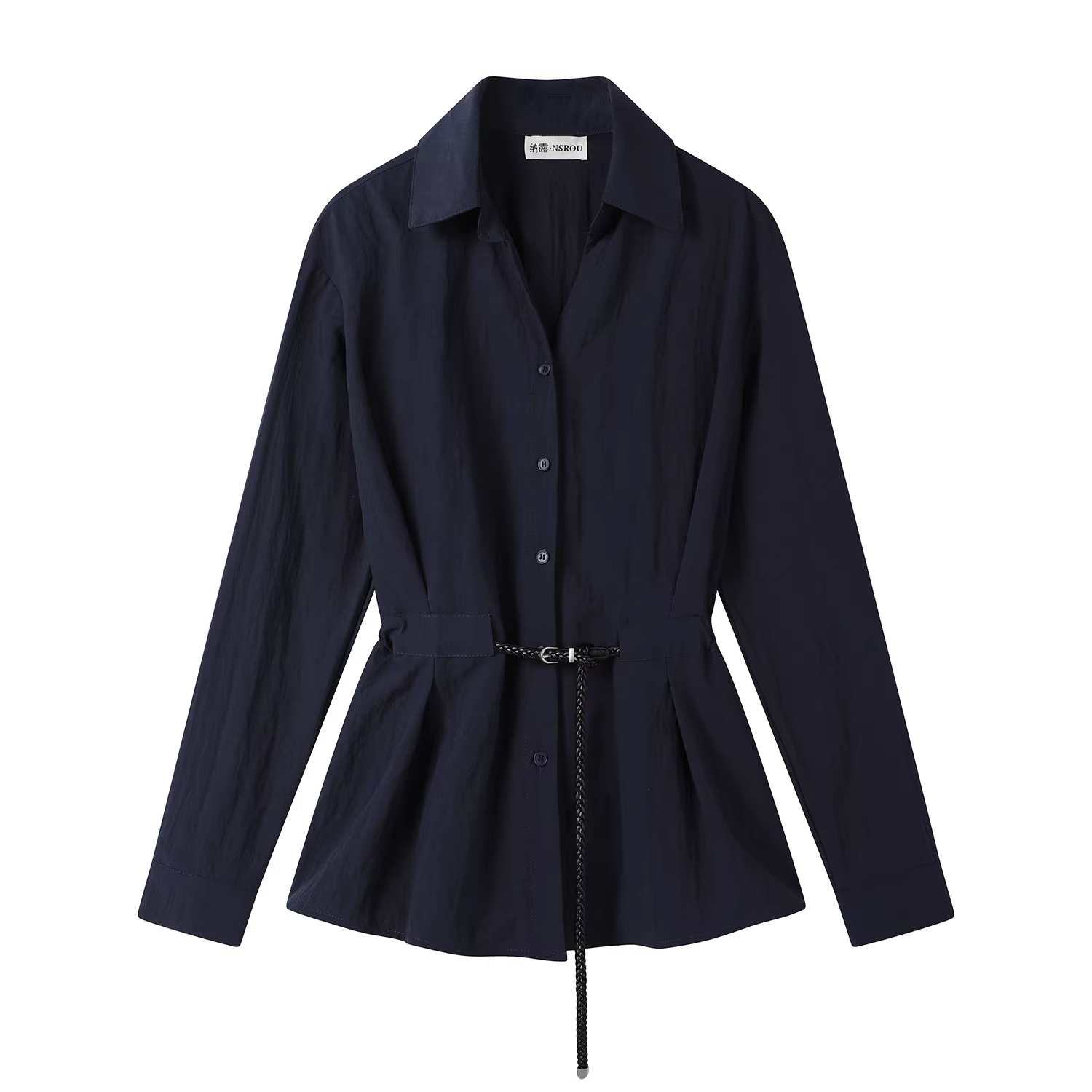 Áo sơ mi dài tay giảm béo kiểu Pháp dành cho nữ, thiết kế mới cho đầu thu, áo khoác độc đáo và sang trọng