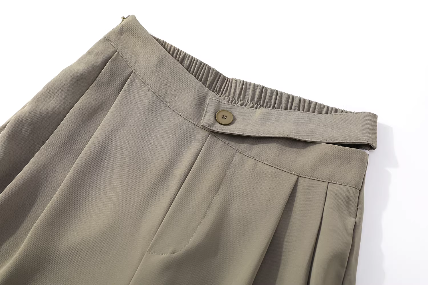 Quần âu nữ ống rộng dáng suông thời trang, đa năng, ôm dáng, màu đen, cạp cao, kiểu mới hè 2025