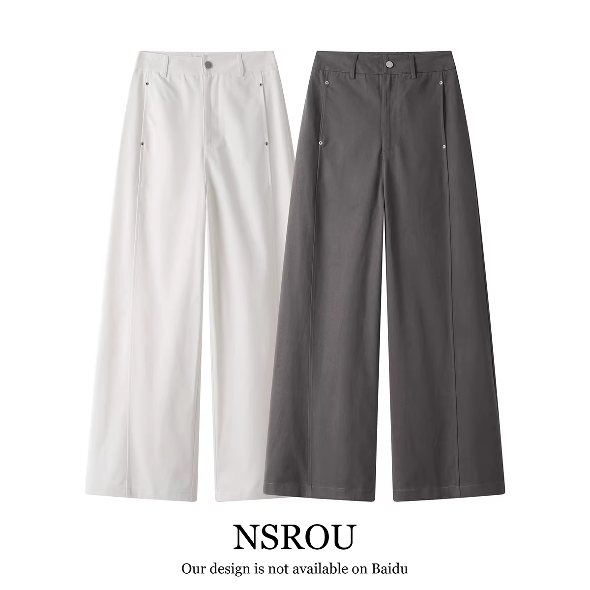 Quần cargo nữ xuân hè kiểu Hàn Quốc retro, dáng thẳng, rộng rãi, thoải mái, tôn dáng, đa năng, quần jeans ống rộng