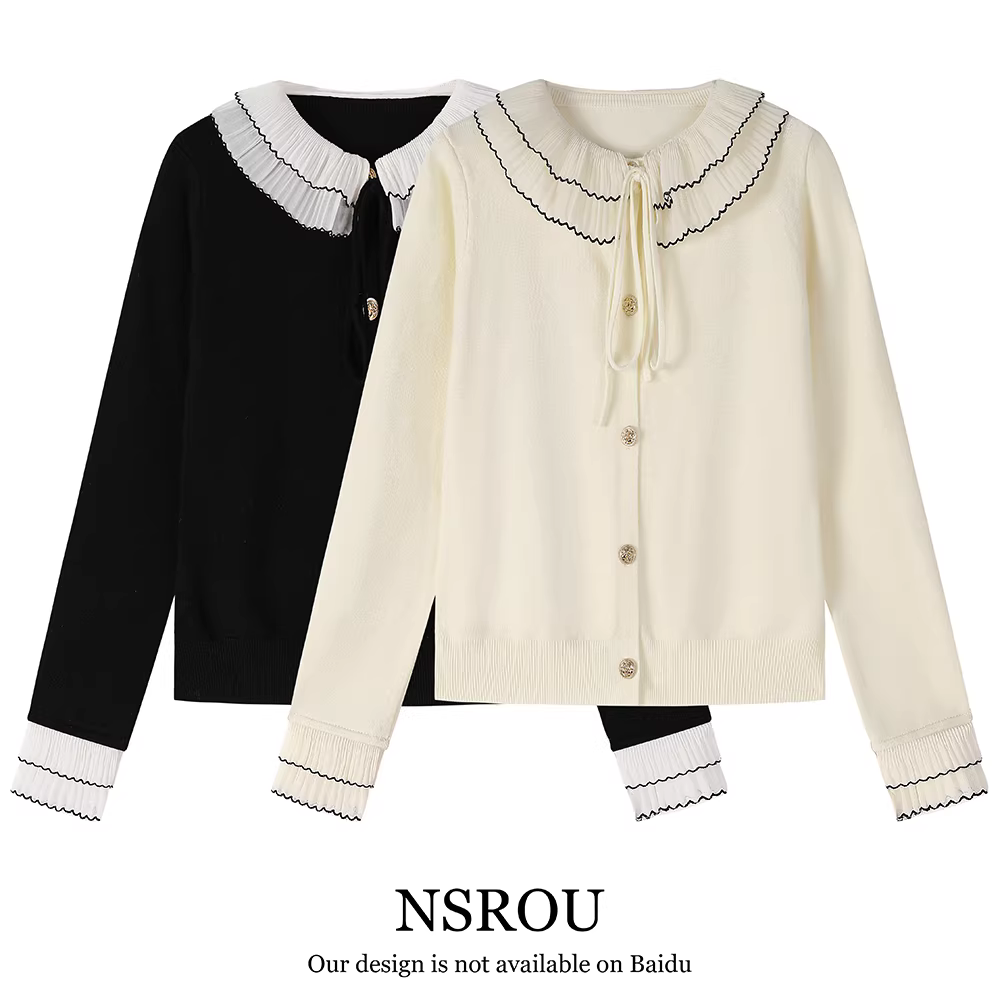 Áo len cardigan dệt kim phong cách Hàn Quốc nhẹ nhàng và thanh lịch dành cho nữ, thích hợp cho mùa xuân, mùa thu và mùa đông, mang lại cảm giác cao cấp, kiểu dáng ngắn dành cho người nhỏ nhắn.