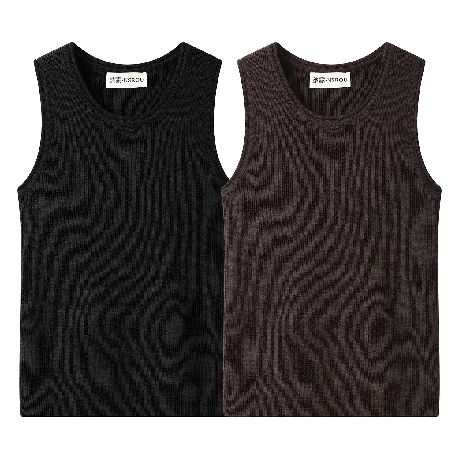 Áo len dệt kim cổ tròn không tay đa năng phong cách retro kiểu Pháp dành cho nữ, áo len ôm dáng mới cho đầu mùa thu.