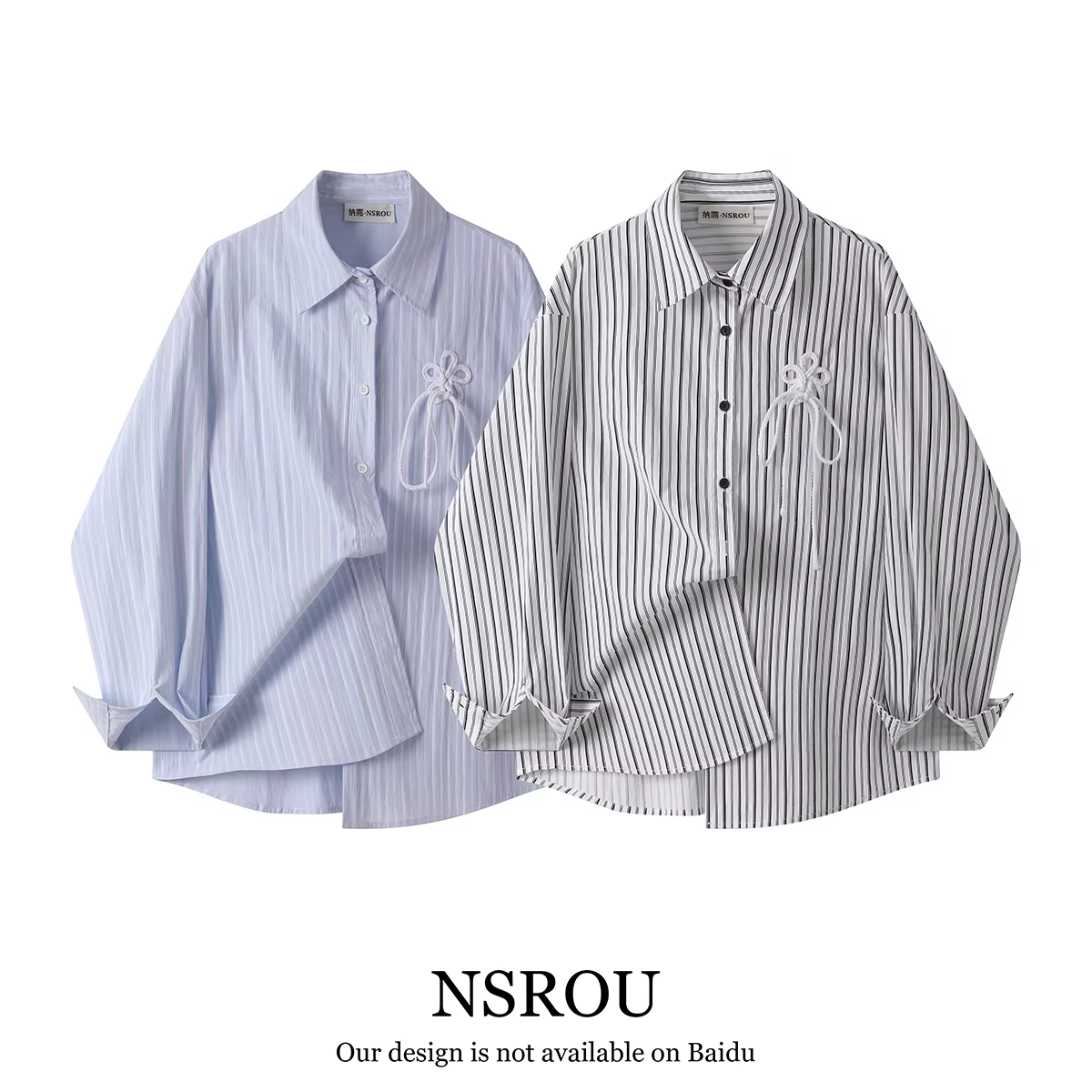 Áo sơ mi sọc độc đáo và sang trọng theo phong cách Pháp dành cho nữ, thiết kế mới mùa xuân thu với vẻ đẹp độc đáo.