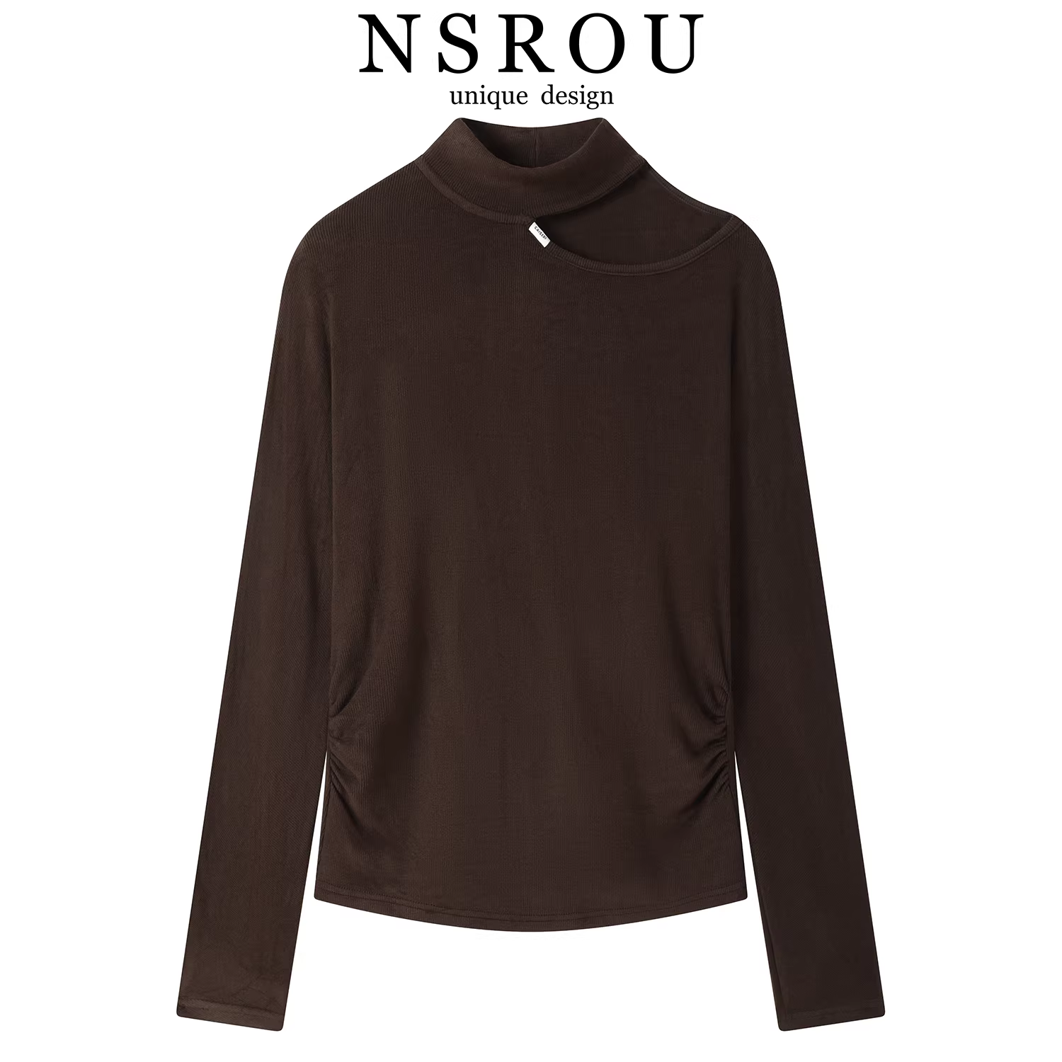 Áo len nữ dáng ôm, tôn dáng, cổ nửa cao, chất liệu nhung dày dặn của Đức, mùa thu đông, áo len dệt kim cao cấp màu đen.