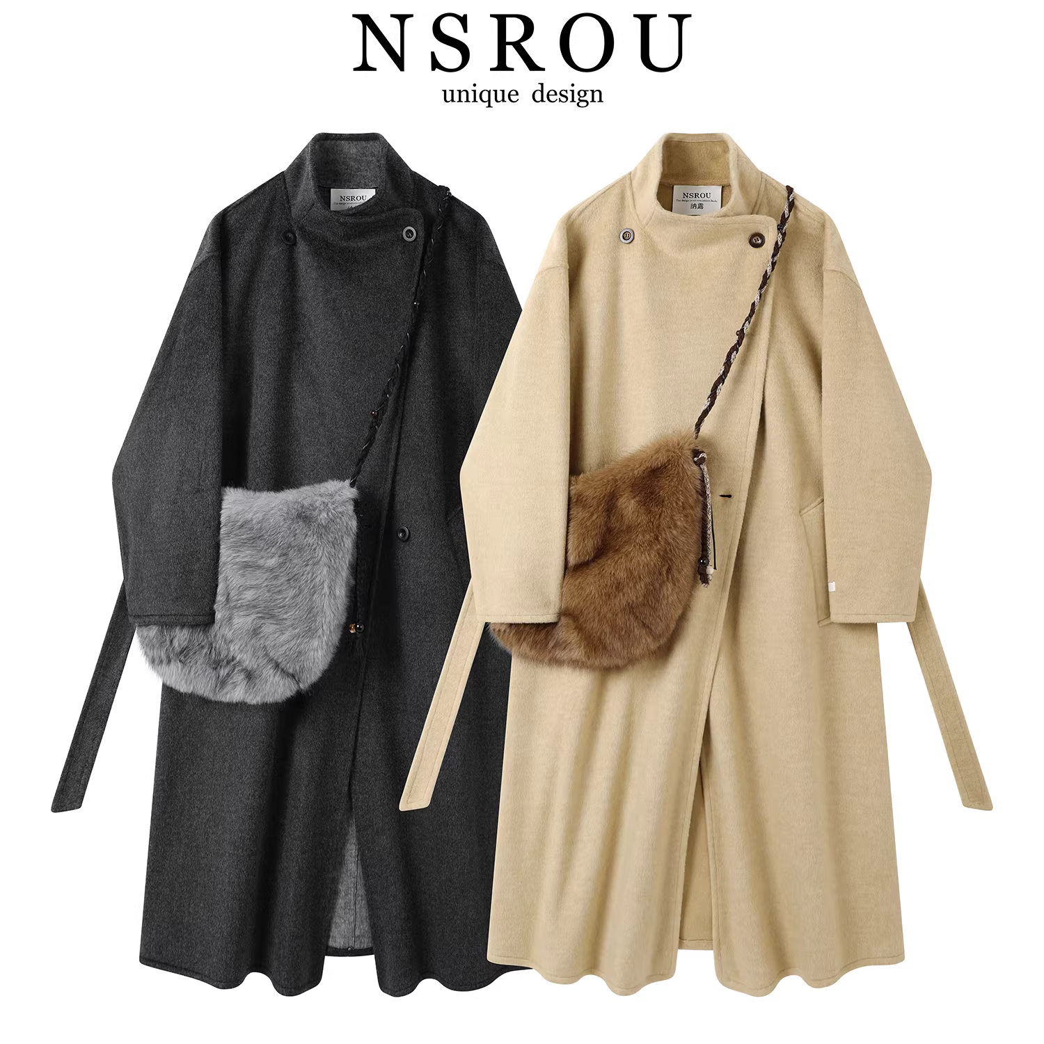 Áo khoác len nhẹ nhàng phong cách Hàn Quốc dành cho nữ, mùa thu đông, kiểu dáng dài vừa phải cao cấp, áo khoác măng tô thanh lịch và tôn dáng.