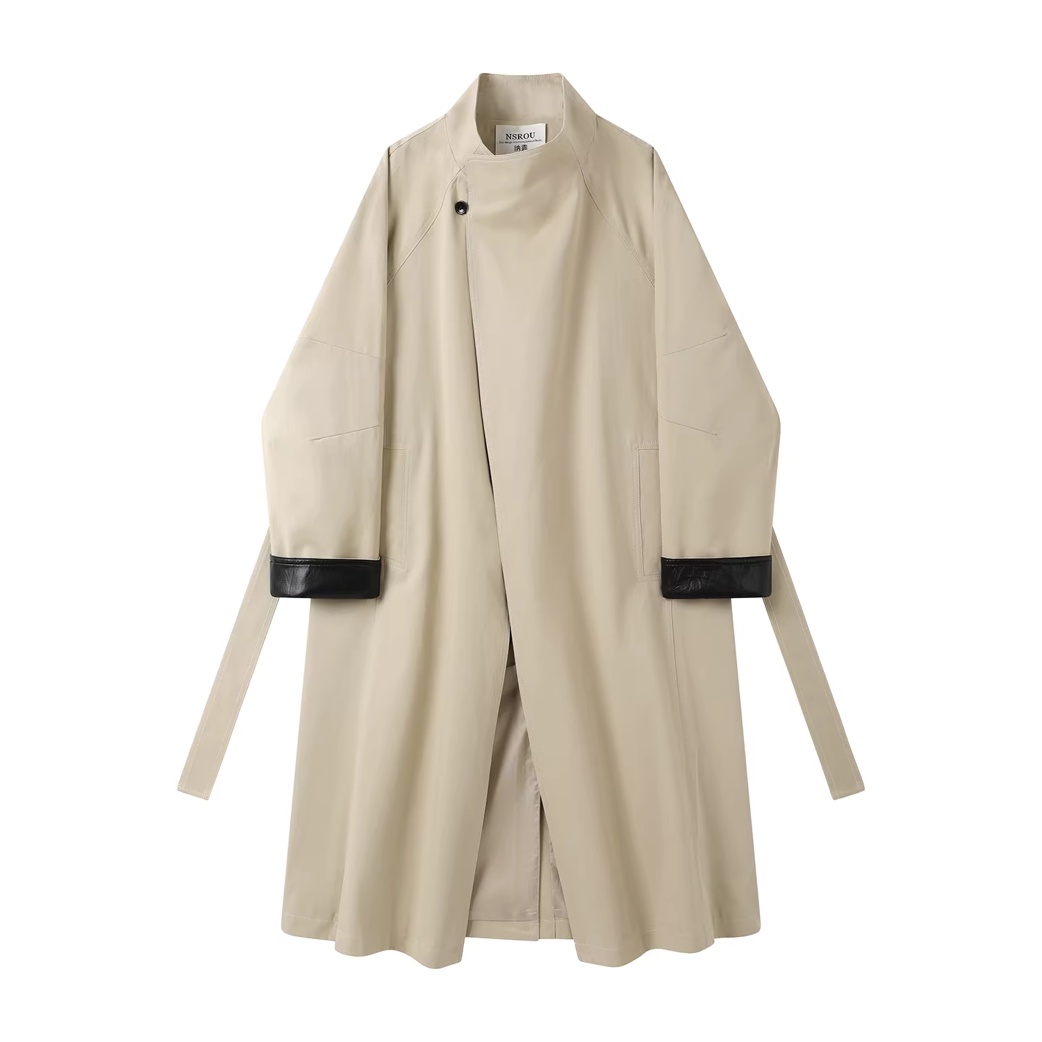 Áo khoác trench cổ đứng kiểu Anh dài trung bình phong cách Hàn Quốc dành cho nữ, áo khoác thường ngày mới được ưa chuộng cho mùa thu.