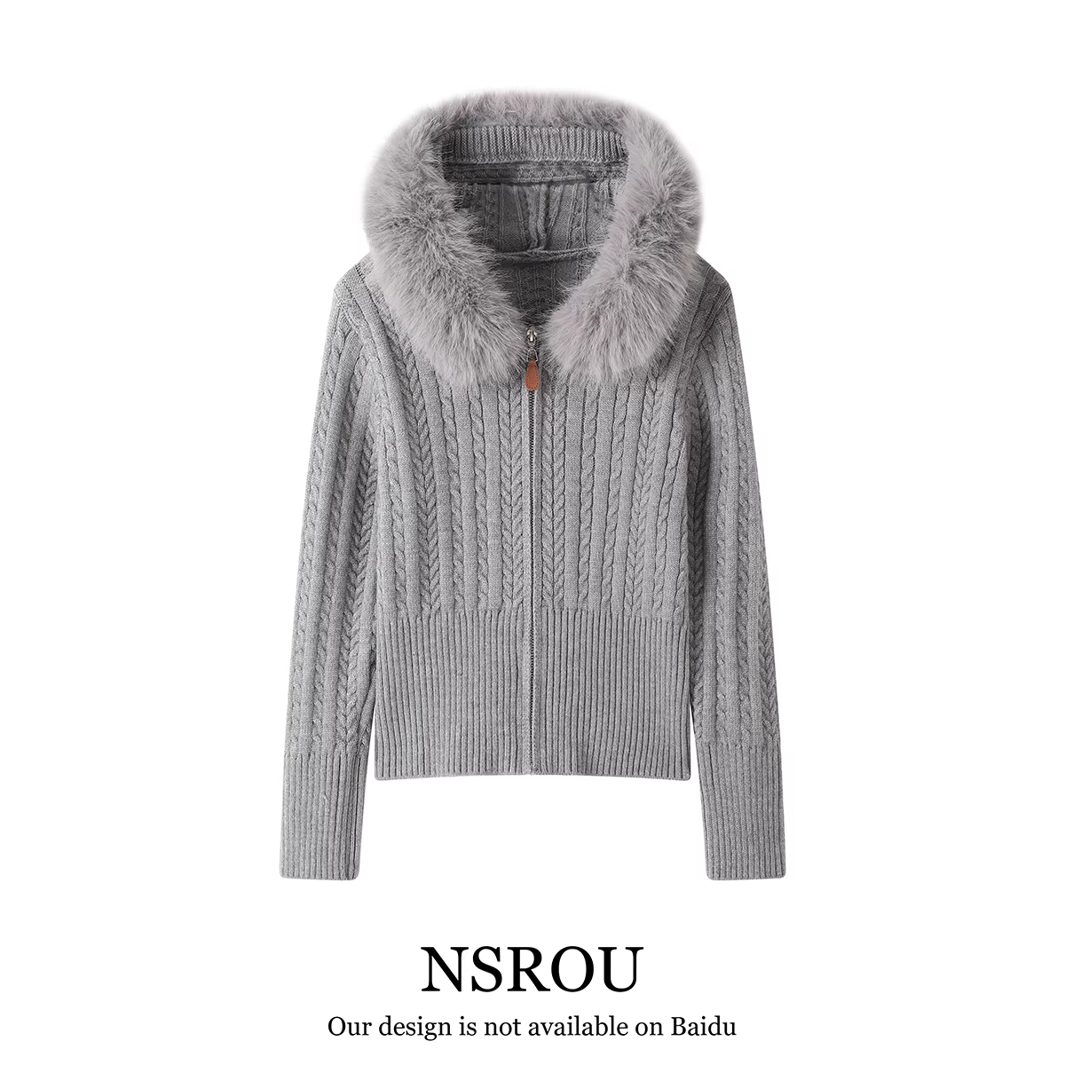 Áo len cardigan dệt kim có mũ trùm đầu kiểu cổ điển kiểu Pháp NSROU dành cho nữ, mùa thu đông, áo dày nhỏ nhắn.