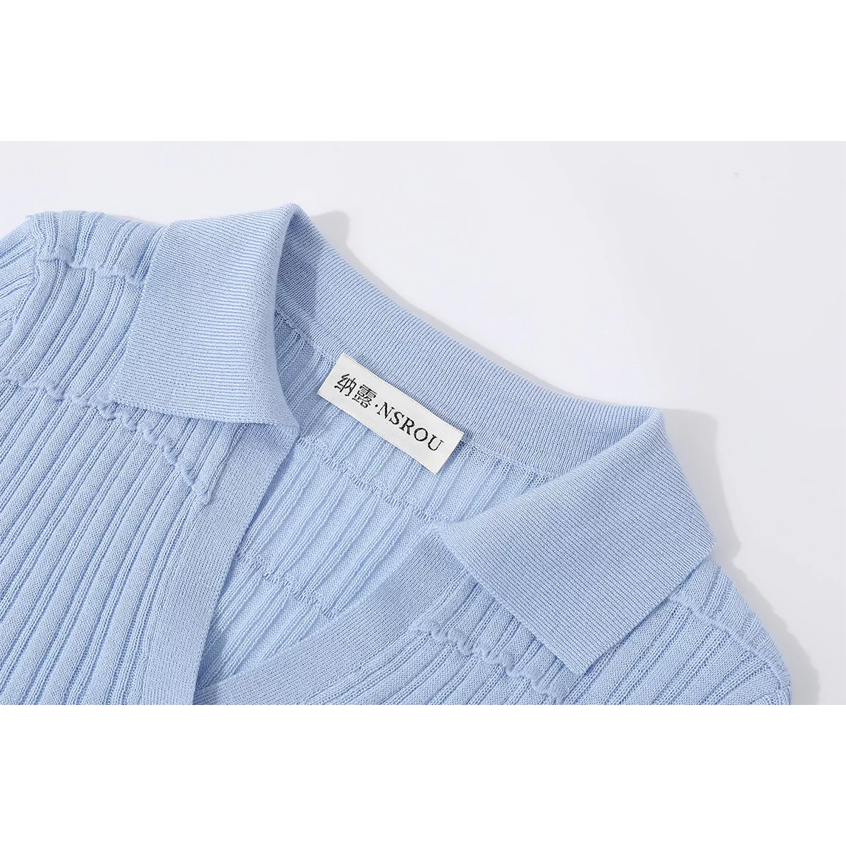 Áo dệt kim NSROU sành điệu và gợi cảm với kiểu dáng ôm sát dành cho nữ, áo thun dài tay ôm sát mùa xuân hè.