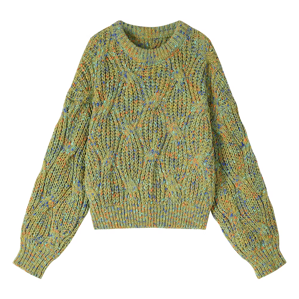 Áo len dệt kim kiểu Pháp cổ điển mềm mại và thoải mái dành cho nữ, thiết kế dáng ôm tôn dáng, phong cách mùa thu đông.