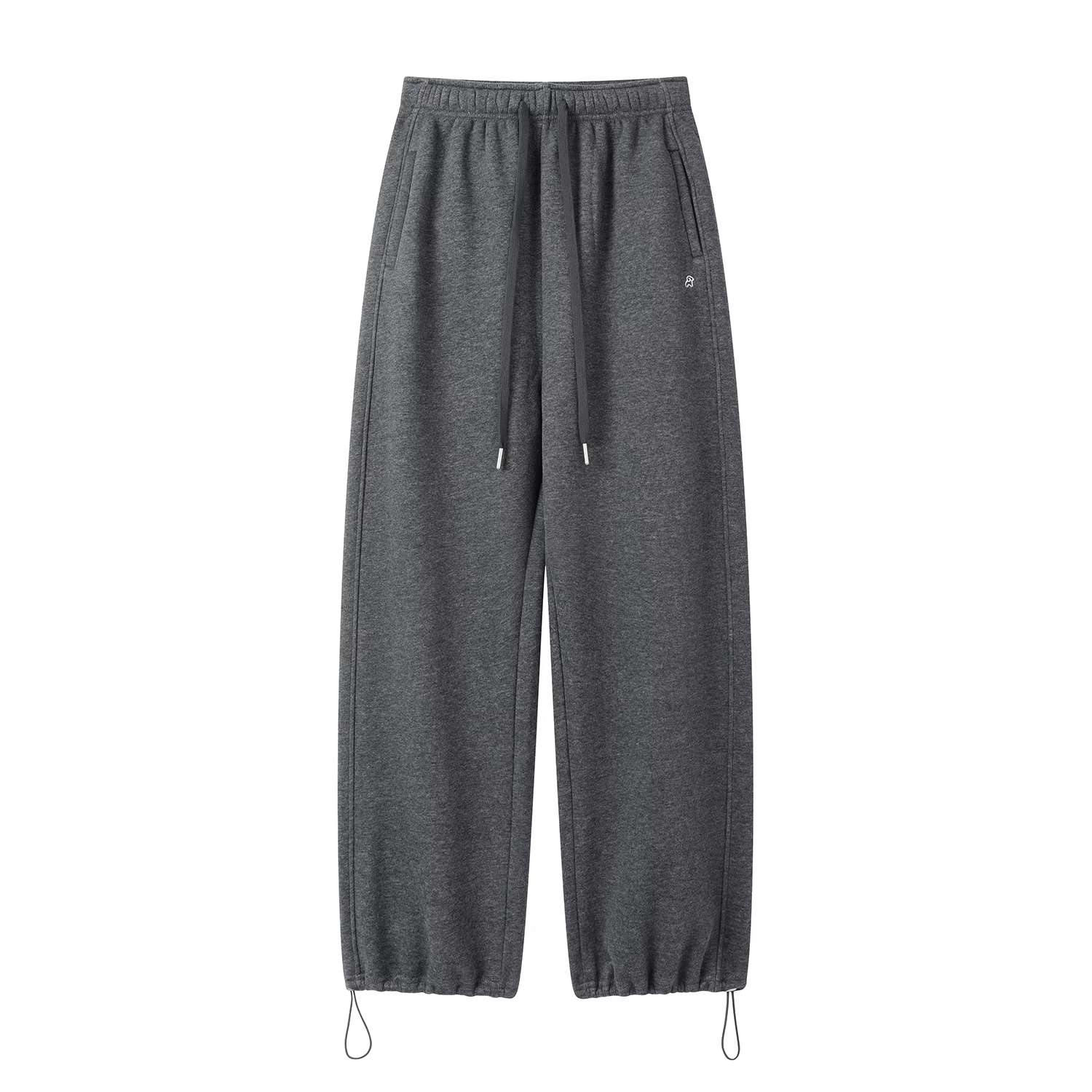 Quần jogger màu xám phong cách Hàn Quốc, quần thể thao ống rộng, quần nỉ mùa đông nữ, quần thể thao dáng suông, quần thể thao thon gọn, quần chất liệu mềm mại