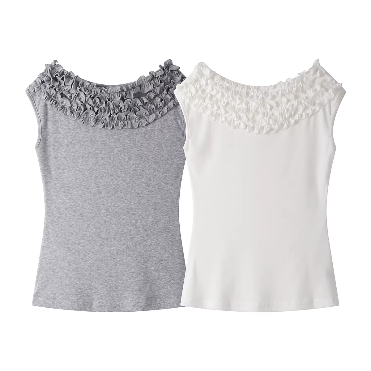 Áo vest dệt kim không tay kiểu dáng ôm sát phong cách Hàn Quốc, độc đáo, dành cho nữ, mùa hè, phong cách thời thượng, áo thun nữ cá tính