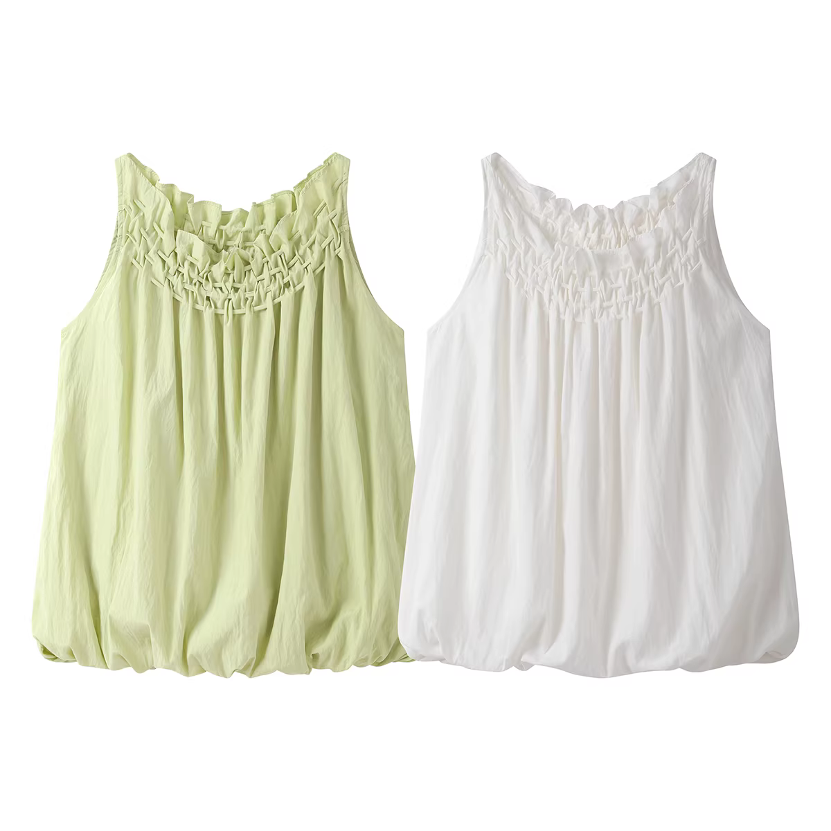 Áo ba lỗ không tay màu trắng phong cách Pháp dành cho nữ mùa hè mới độc đáo và đẹp mắt