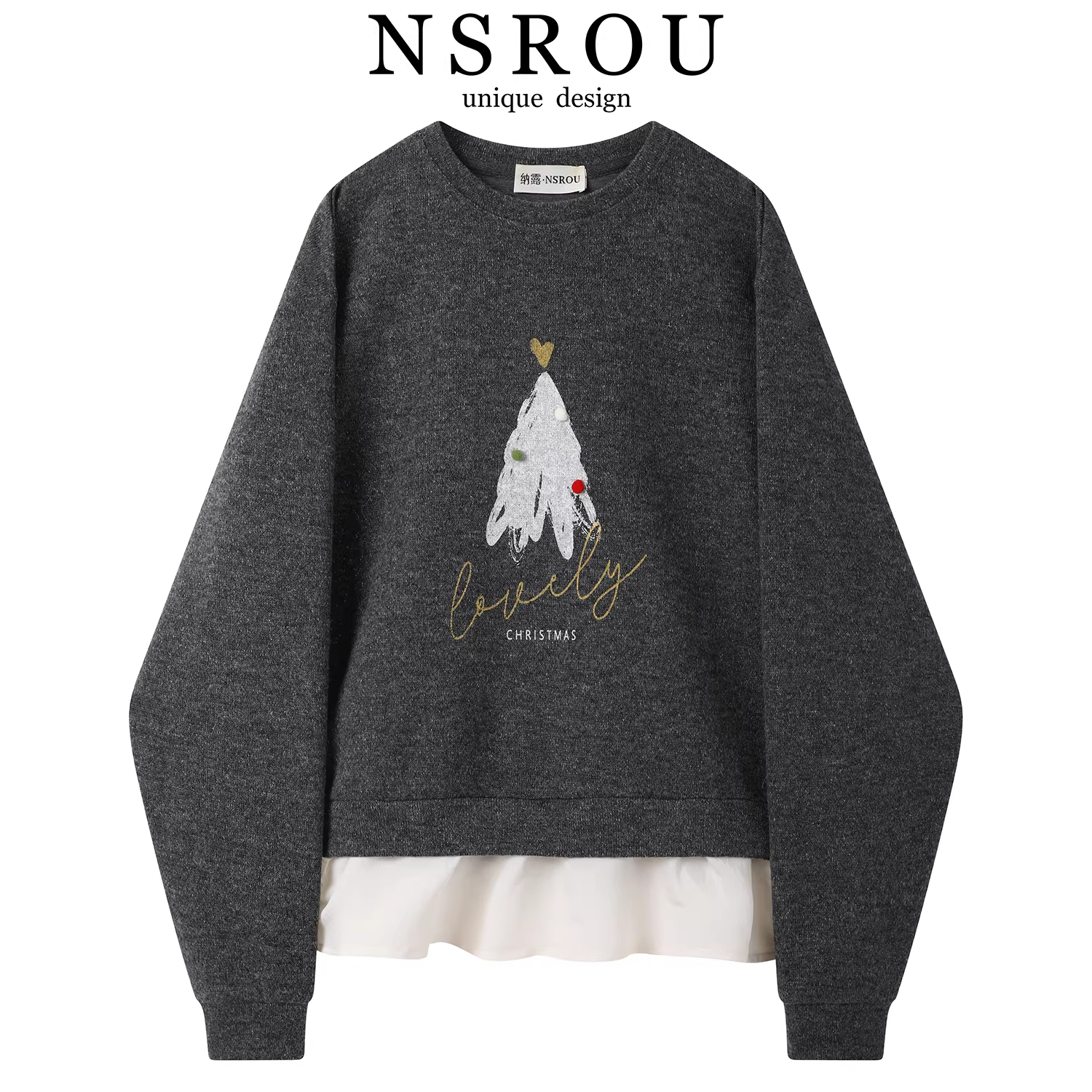 Áo khoác ngắn kiểu Hàn Quốc thanh lịch và trẻ trung dành cho nữ, kiểu dáng thu đông mới với kiểu dáng nhiều lớp và thiết kế giả hai mảnh.