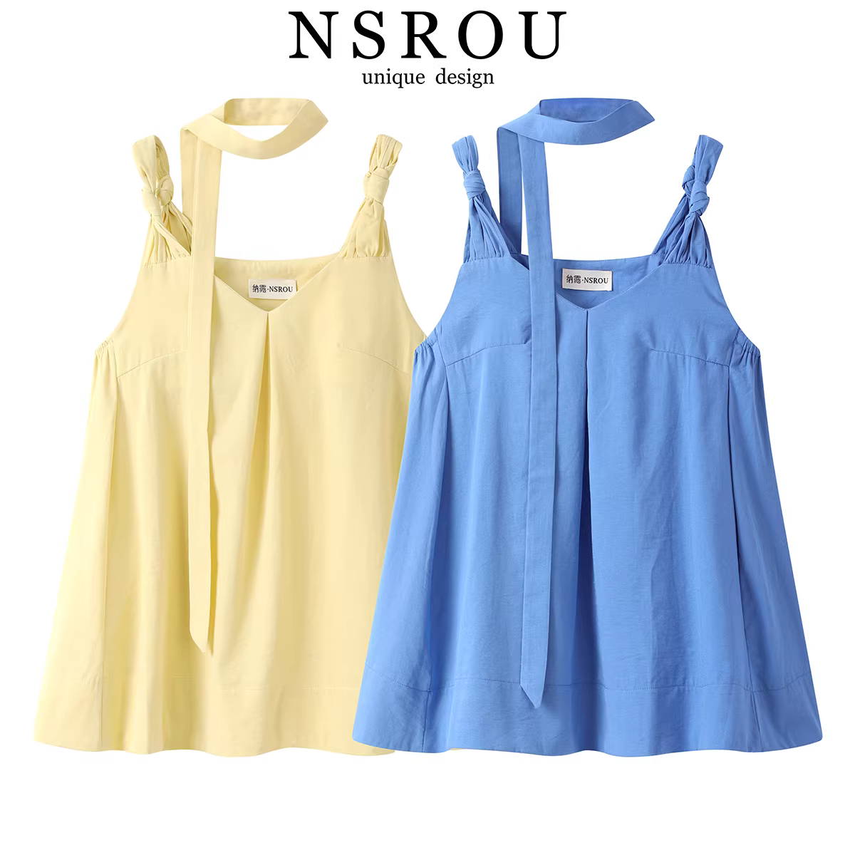 Áo hai dây kiểu dáng độc đáo, thiết kế thời trang dành cho nữ, mẫu hè mới, áo không tay đẹp và quyến rũ.