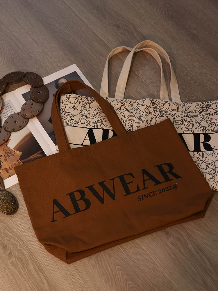 ABWEAR nguyên bản retro quần áo công sở thông thường túi vải canvas sức chứa lớn dành cho nữ 2024 túi đeo chéo cao cấp mới